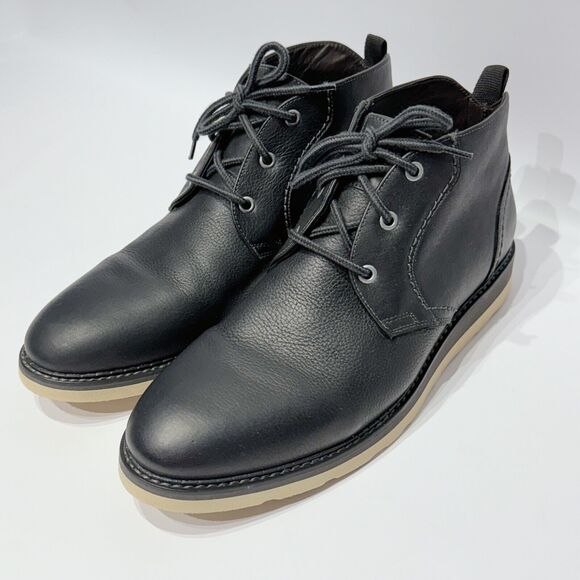Flag LTD. Bryson Black Leather Comfort Chukka Boot Made in Brazil Men’s Size 10M - Picture 3 of 16